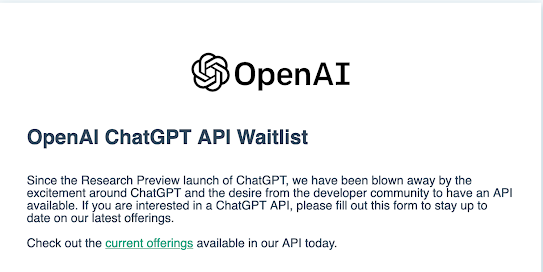 Приготовьтесь к будущему генерации языков: зарегистрируйтесь в списке ожидания OpenAI ChatGPT API